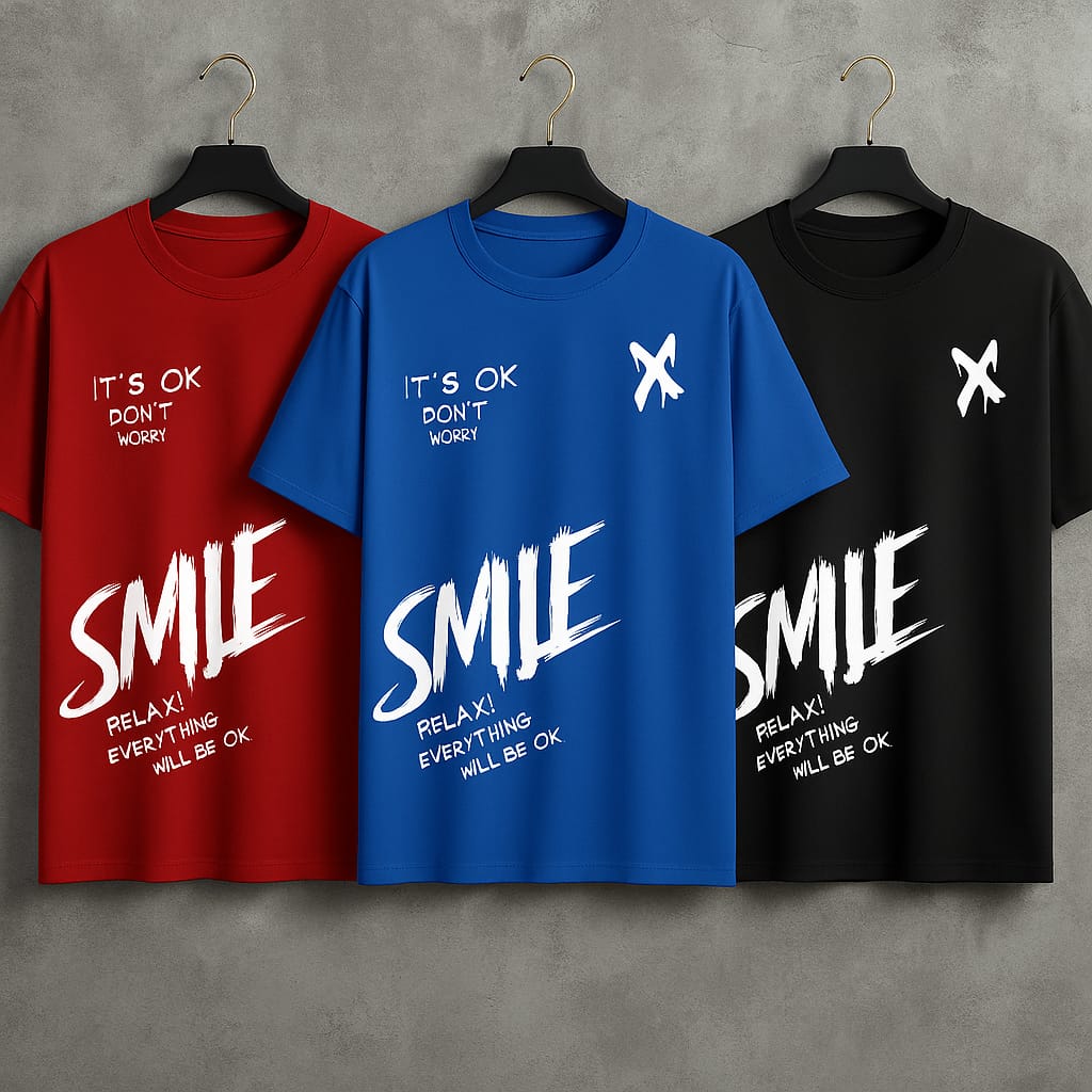 Pack of 3 Graphic Print T-Shirt Combo