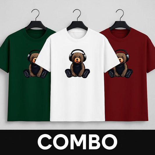 Pack of 3 Graphic Print T-Shirt Combo