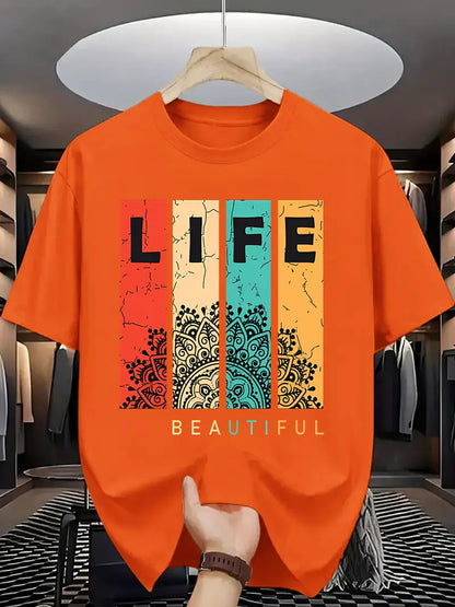 Half Sleeves Printed T-shirt For Men