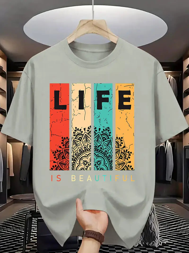 Half Sleeves Printed T-shirt For Men